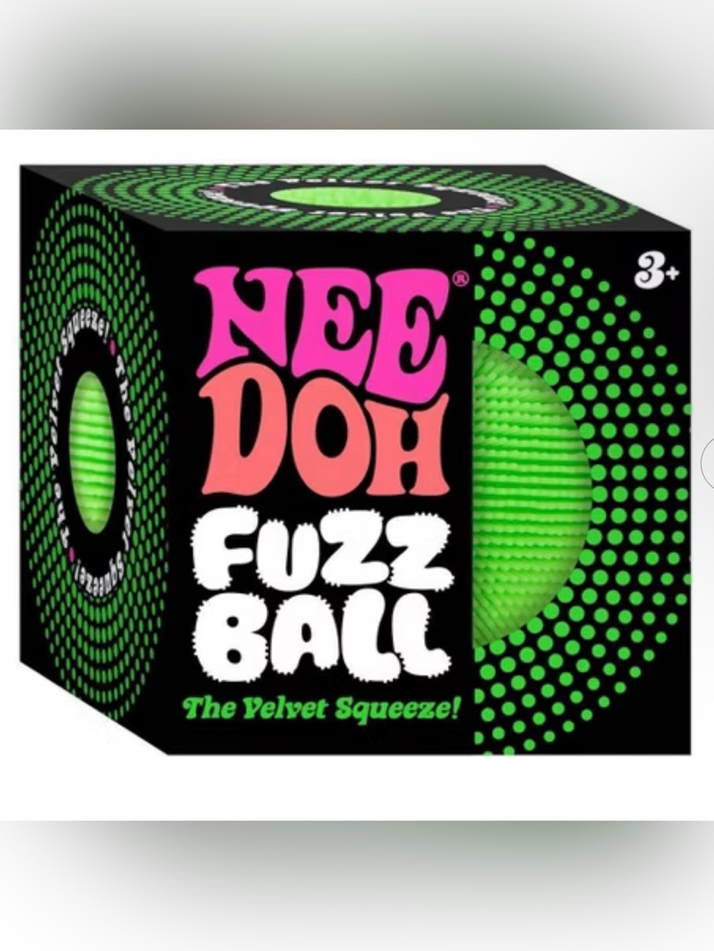 NeeDoh Fuzz Ball Velvet Fidget Toy- Squishy Stress Ball- 1pc Assorted Colors